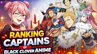 Ranking Clover Kingdom Captains Black Clover Yami Sukehiro Merelona
