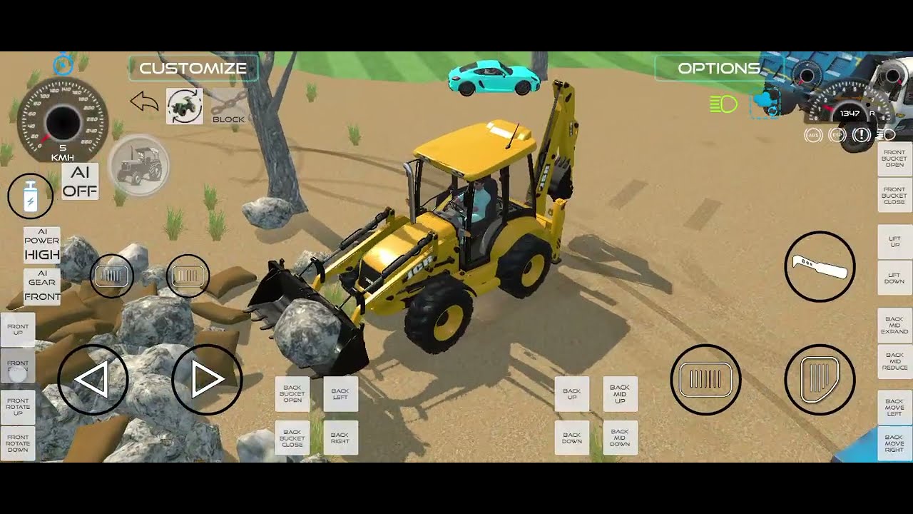 JCB or 2 truck 🚧 JCB se pathar bhare Gaye Porsche 911 🩵