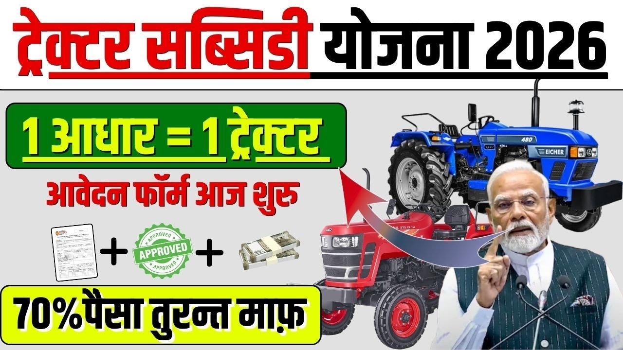 PM Tractor Subsidy Scheme 2025 | Krishi Yantra Subsidy 70% | Agricultural Machinery Subsidy Yojana