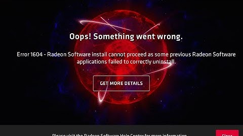 How to fix Error 1604 Radeon Software Install Cannot Proceed