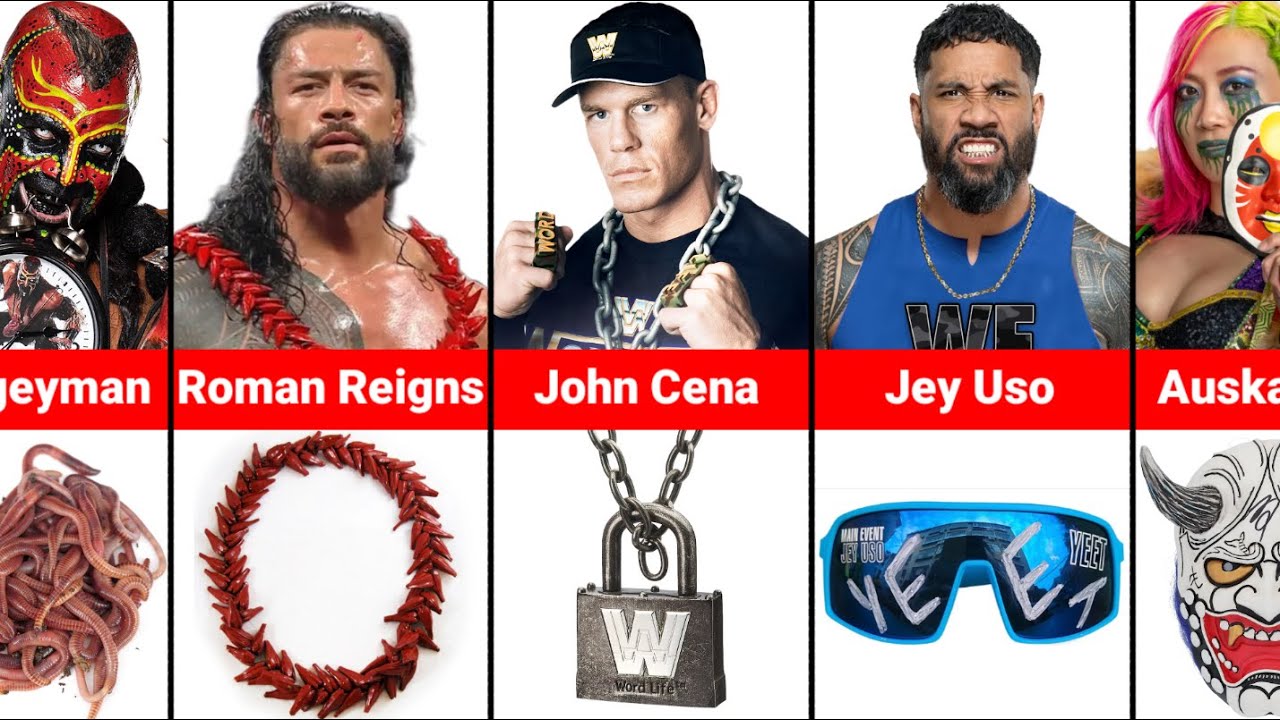 WWE Wrestlers & Their In-Ring Accessories Part 1/2