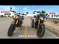 Apache RTR 310 vs Triumph Speed 400 : Drag Race | Result was not Expected