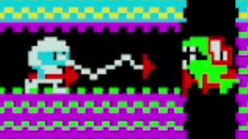 Zig Zag (Dig Dug Bootleg on Galaxian Hardware) - 9 Round Gameplay