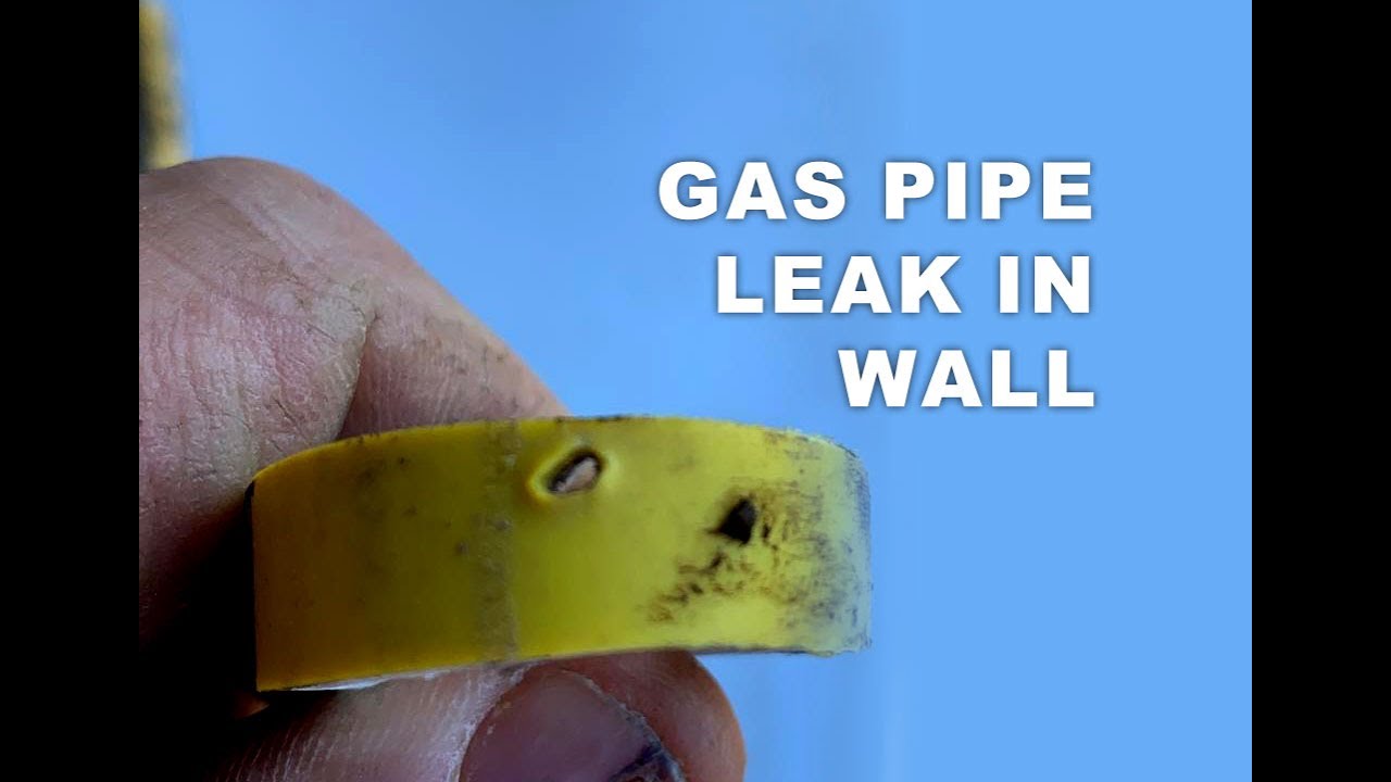 Gas pipe leak detection in wall nail hole YouTube