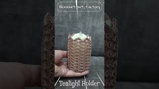 Crochet TeaLight Holder #crochet #tealight #holder #lacey #diwali #lights #scallop #handmade #decor
