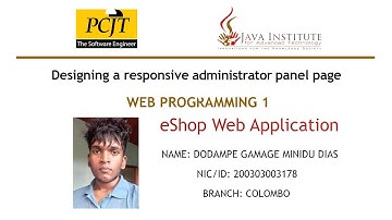 Designing a responsive administrator panel page - eShop Web Application - Web Programming