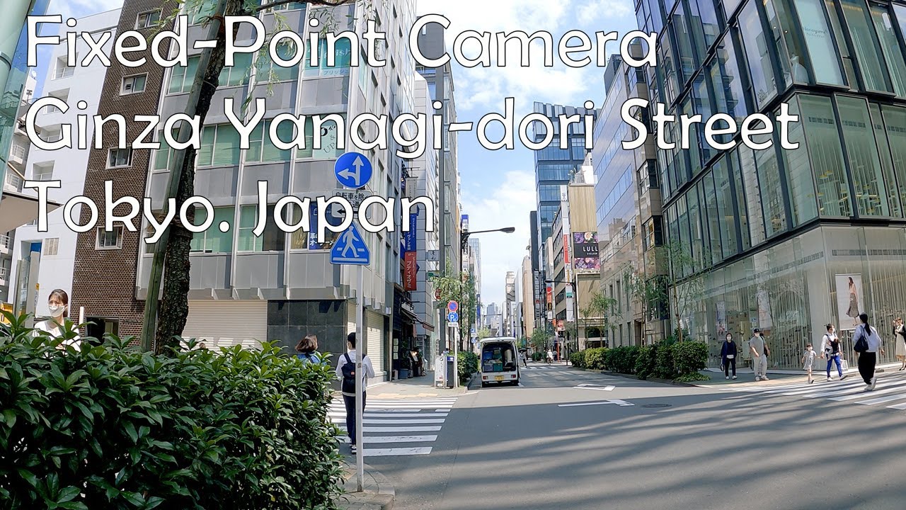 Tokyo Cityscape 4K Fixed Point Camera - Ginza Yanagi dori Street