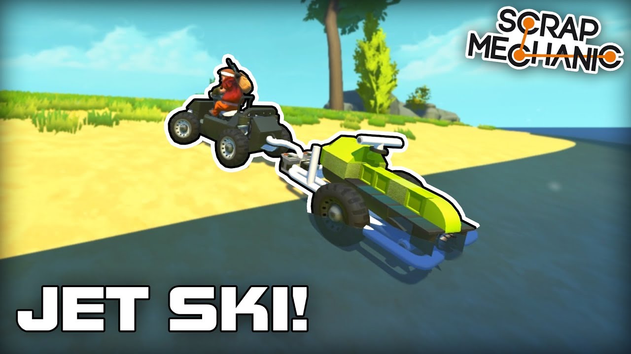 Jet Ski Jumping, Trailer & Mini Car! (Scrap Mechanic 