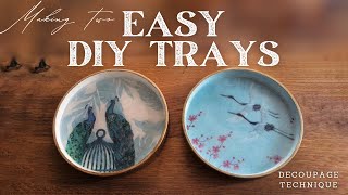 Making Two Easy Diy Trays Decoupage Technique