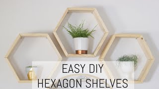 DIY Hexagon Wall shelve✂️✨ l How to make hexagon Wall shelf from ice cream sticks