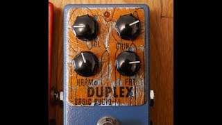 Stomping on a Basic Audio Duplex fuzz