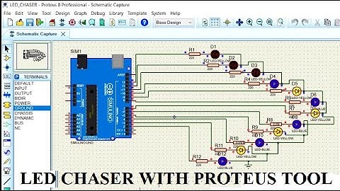LED CHASER USING ARDUINO WITH PROTEUS