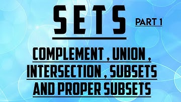 Math 4024 | SETS | PART 1 | O LEVEL | SYLLABUS D