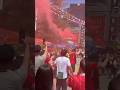 Turkey fans with flares in downtown Vancouver 🇹🇷