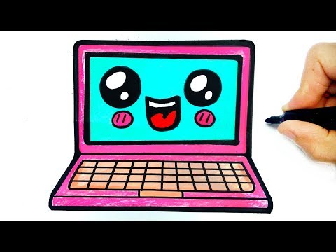HOW TO DRAW a COMPUTER kawaii