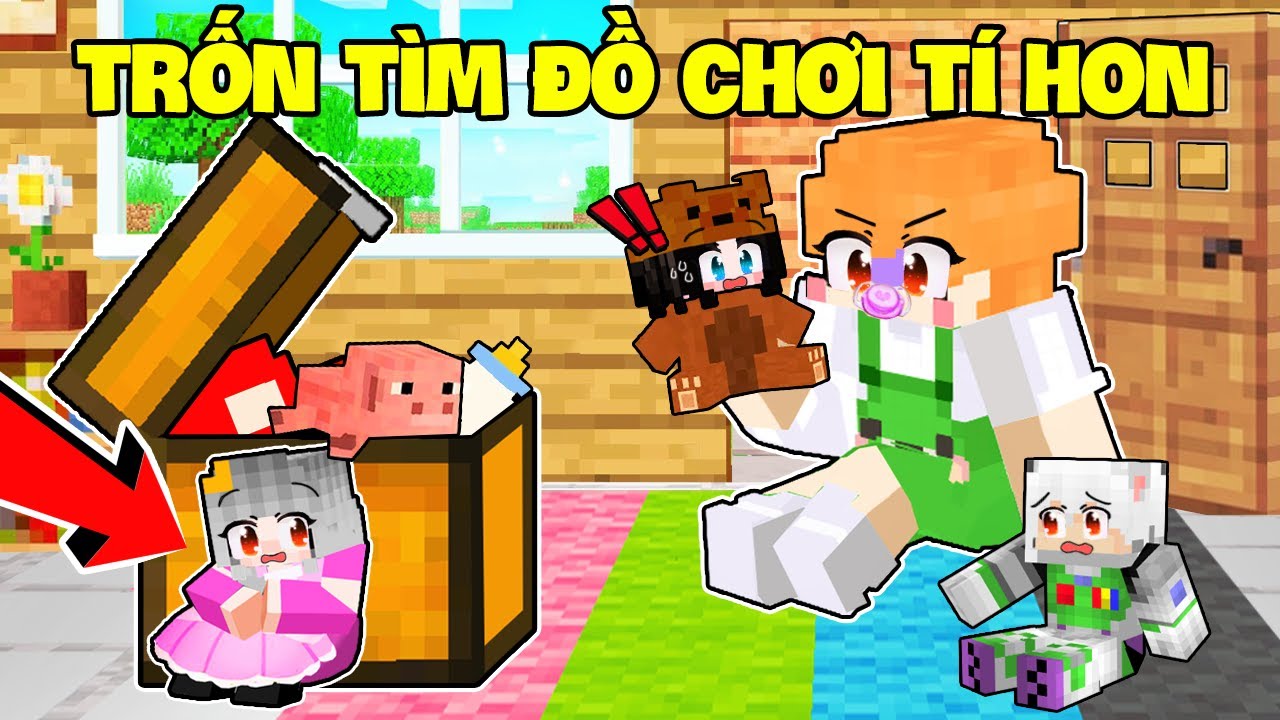 Sammy Búp Bê Chơi Trốn Tìm Đồ Chơi Siêu Tí Hon Trong Làng Hero Team Minecraft
