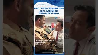 Momen Haru Pilot Peluk Penumpang Asal Palestina di Dalam Pesawat, Tanya Kabar sebagai Bentuk Empati