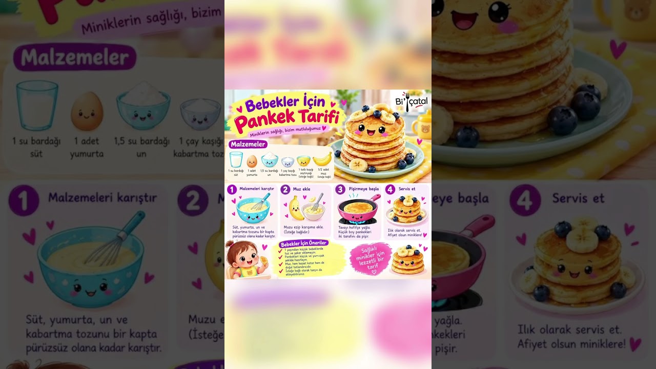 Bebekler için pratik pankek tarifi 🥞