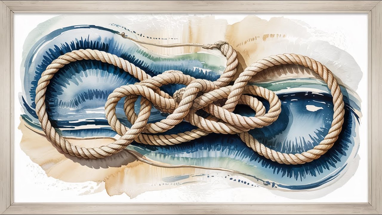 Nautical Rope Knot Coastal Art | Seaside Frame TV Artwork