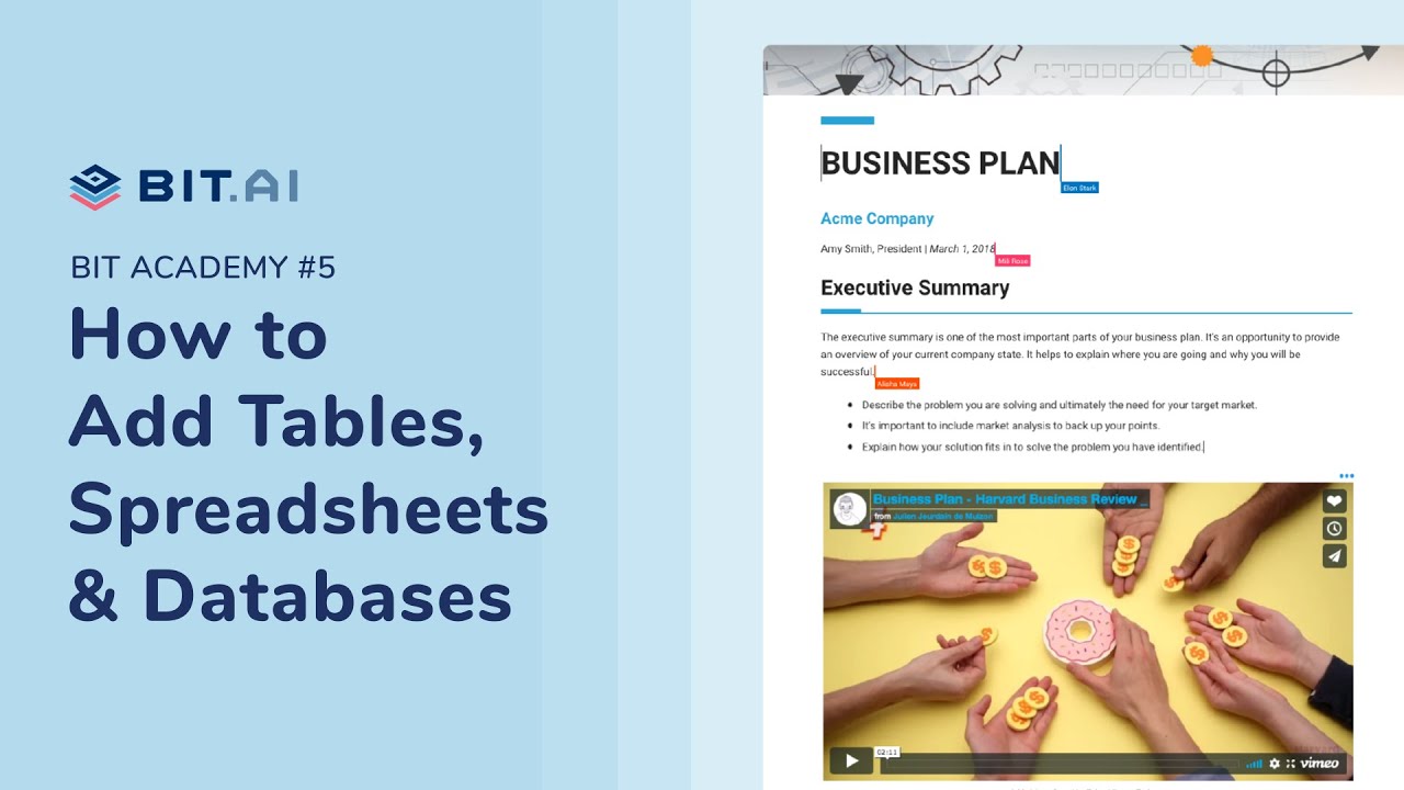 How To Add Tables Inside Bit Documents YouTube