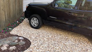 how to make a gravel parking area the cheap and easy way!
