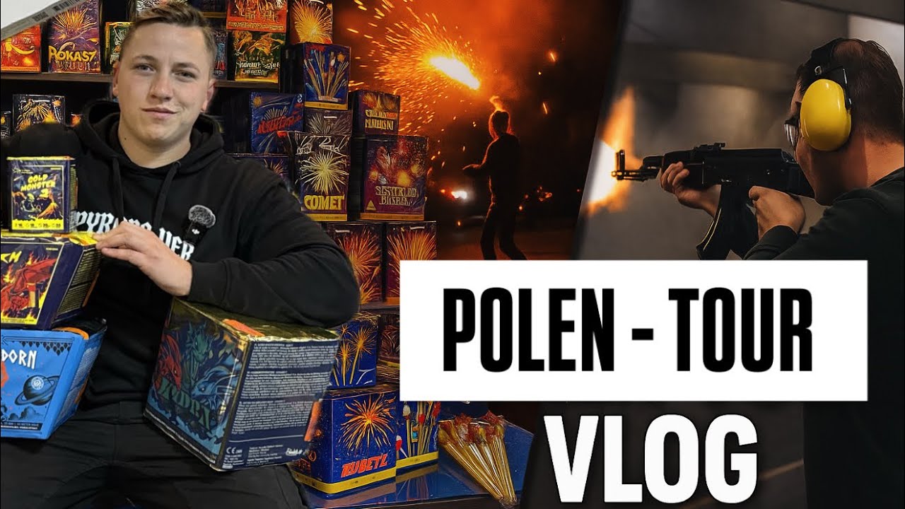 Endlich wieder in Polen! POLEN-TOUR VLOG – Feuerwerk, Schießstand & Action pur! 💣🇵🇱