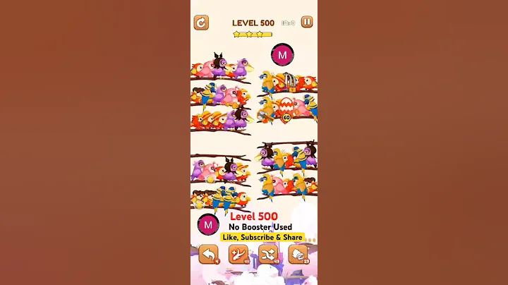 #bird #sort 2 #color #puzzle #level 500 #birdsort #colour #gaming #viral #trending #shorts #solution