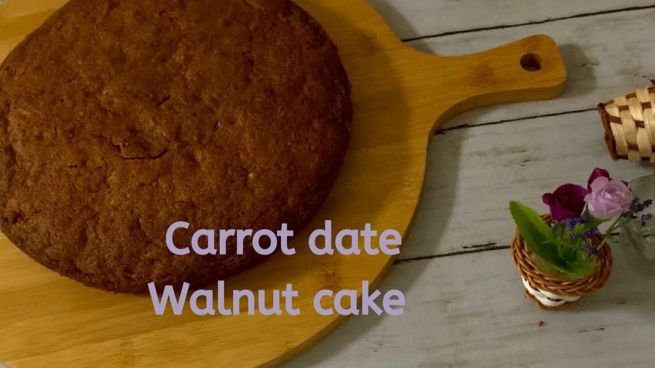 Carrot,walnut & date cake كيك مع جزر و تمر healthy cake Shansiya