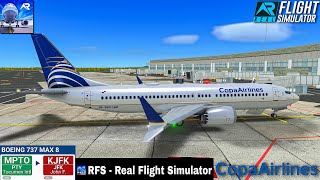RFS-Real Flight Simulator ✈️- パナマ 🇵🇦 発 ニューヨーク 🇺🇸 行 - フルフライト - B737 - コパ航空 - FHD - リアルルート screenshot 4