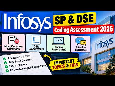 Infosys Common Coding Questions | Coding Assessment SP & DSE | Interview Experience 2026