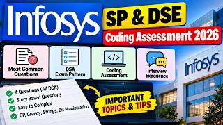 Infosys Common Coding Questions | Coding Assessment SP & DSE | Interview Experience 2026