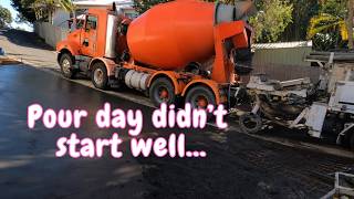 A stressful start on concrete pour day...