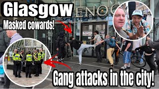GLASGOW - Balaclava Clad Cowards Attack Man Like A Pack Of Hyenas!! Another Man Attacked & Robbed!