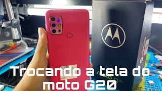 Trocando a tela do Motorola moto g20