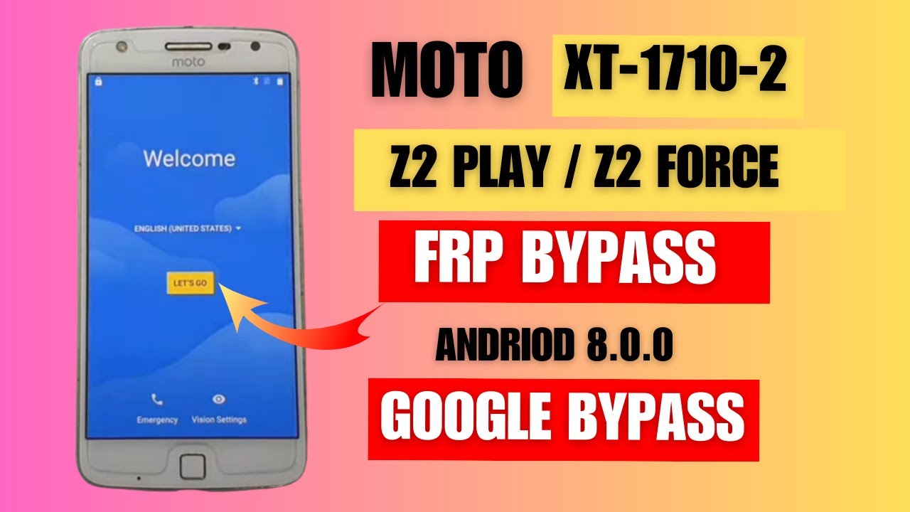 Moto Z2 play, Z2 force frp bypass Android 8.0 || Moto Z2 play