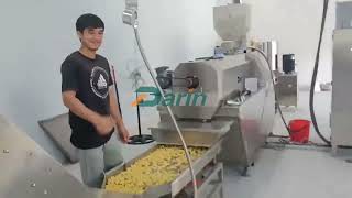 Darin Puffcorn Snacks Extruder Corn Puff Snacks Machine Run in Uzbekistan #cornpuffextruder #machine
