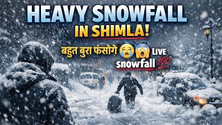 Heavy Snowfall In Shimla Shimla Weather Today Kufri Shimla Today Road Closed Mall Road