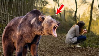 Медведь приблизился к девушке, то что он с ней сделал, шокировало мир!