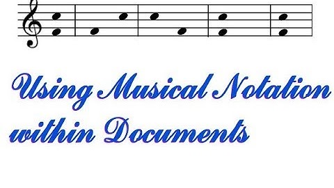 Musical Notes in Word etc.
