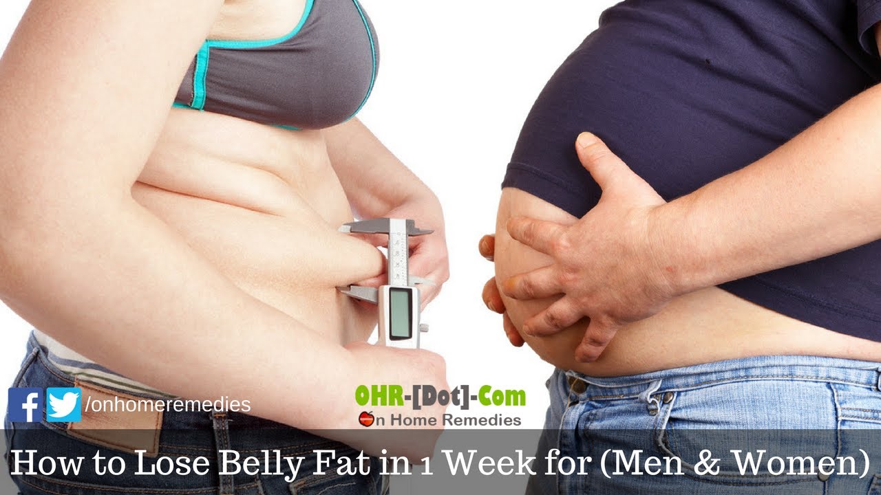 how to lose belly fat in 1 week for women