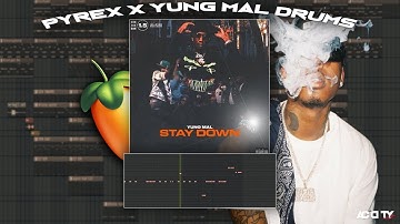 How To Make DARK Beats Like PYREX WHIPPA for YUNG MAL | Drums Tutorial 2021