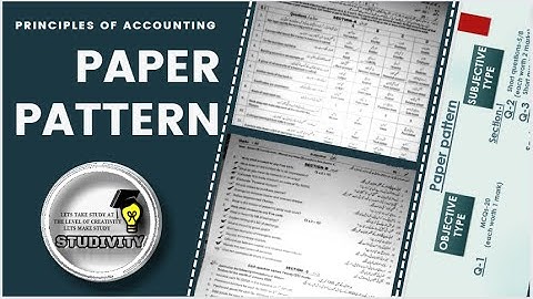 Accounting paper pattern | I-COM part 1 | all boards