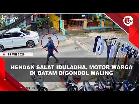 TEREKAM CCTV, MOTOR HONDA ADV MILIK WARGA BATAM DIGONDOL MALING | U-NEWS