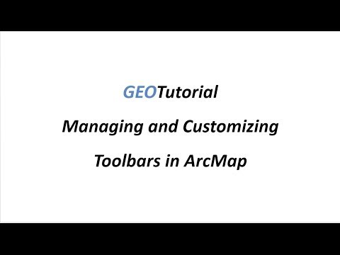 GEO Tutorial: Managing and Customizing Toolbars in ArcMap