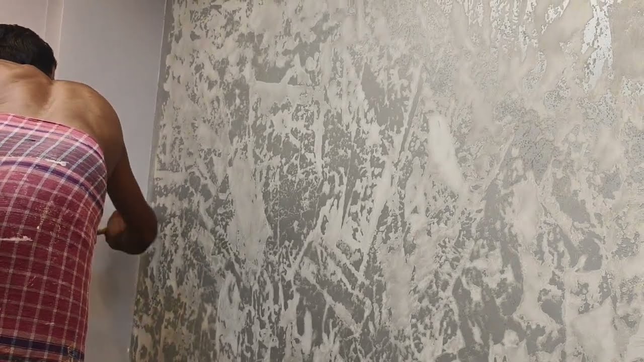 New Wall Texture Design // Putty Texture wall Design // 3d Wall Putty Texture Paint Design ✨✨😍