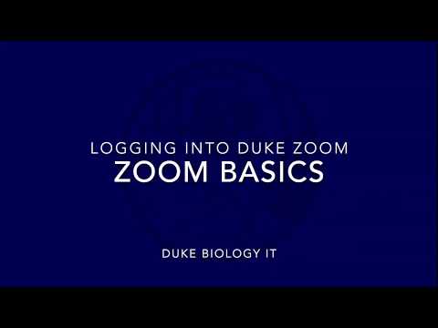 Zoom: Logging in using Duke Credentials