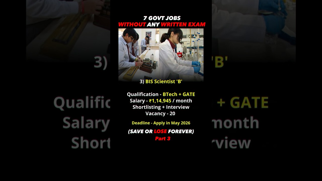 7 Govt Jobs Without Exam 💼 High Salary India 2025