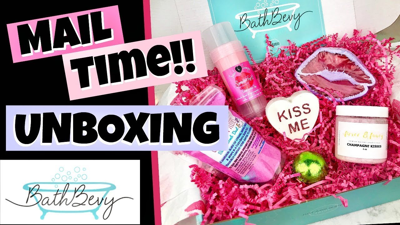 BATH BEVY UNBOXING - "Kisses" Valentine's Day Feb 2018 - Bath Bomb Products Monthly Subscription Box