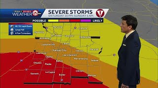 Active night for severe weather ahead Saturday into Sunday