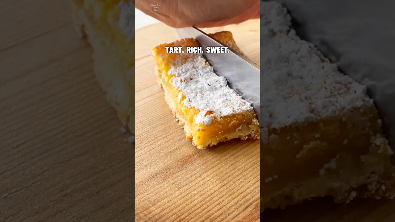 Gluten-Free Lemon Bars a spring dessert recipe #glutenfreebaking #shorts #lemon